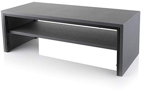 Vitinni Two Tier Shelf Riser Desk Stand - Charcoal Grey Monitor Riser
