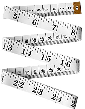 Realm Double Sided Tape Measure, Suitable For Body Measuring, Sewing/Tailors Tape, Inches & CM's, 150cm / 60 inches (1)