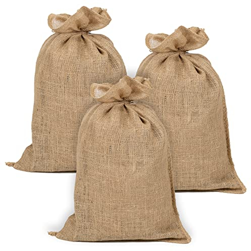 Lot 3 Sacs Toile de Jute, 42 x 70 cm, 220 gr/m2, 15kg -La Cordeline ACJN4270-L3 Naturel