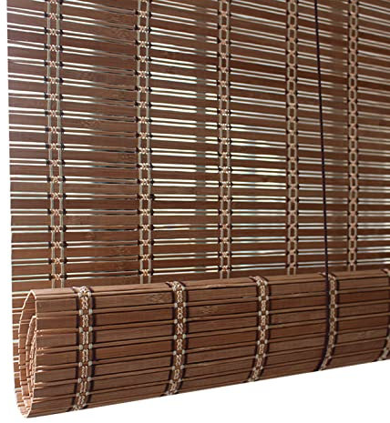 Tenda a Rullo in Bambù Retrò,Cortina di Bambù,Tenda di Bambù per Esterno/Interno,Tapparella a Rullo in Listelli di Bambù,Tapparella di Bambù Avvolgibile per Porte e Finestre (W70xH180cm/28x71in)