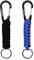 GREATRIL Schlüsselanhänger Karabiner Schwarz+Blau Paracord Schlüsselband Karabinerhaken Kurz Clips für Draussen Jungen/Mädchen/Männer/Frauen
