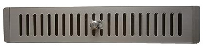 DEMLOU Rejilla de Ventilación Regulable 41x8 cm, Aluminio Anodizado. | Apertura y cierre regulables para controlar el aire en armarios y ayudar a reducir la humedad.