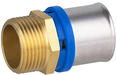 Raccord Multicouche à Sertir Multi profils TH-H-U diamètre Ø32 mm - à visser Mâle 26x34 (1') - Norme NF 545 pour réseau d'eau potable et chauffage NOYON & THIEBAULT