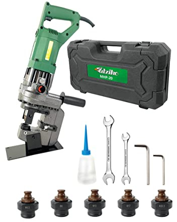 UTZIKO 1.2 HP 110V Hydraulic Punching Tool - U-Shaped & Angle Steel Punching Machine for Steel, Iron, Aluminum, Copper & More