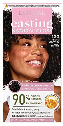 L'Oreal Casting Natural Gloss Semi Permanent Hair Dye 123 Black Ganache.