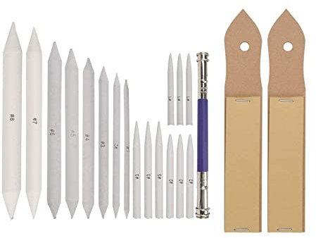 barenx 20 Stück Blending Stumps Tortillon Set Skizze Kunst Papier für Künstler DIY Zeichnen