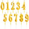 Sheryl&Rain 10PCS Birthday Candles Numbers,Gold Candles Birthday Cake,Gold Number Candles,Number 0 9 Candle for Kids Adults Decorate Birthday Wedding Anniversary Graduation Party