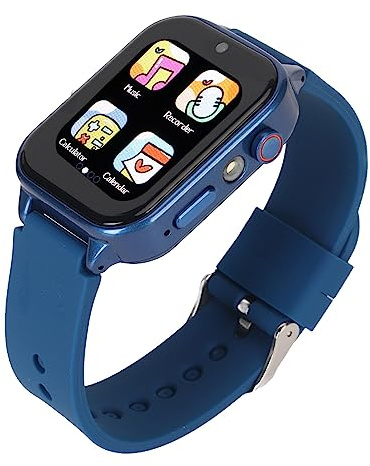 Montre Intelligente pour Enfants, écran Tactile HD pour Enfants avec Caméras de Jeux, Alarme Vidéo MP3, Podomètre, Calculatrice, Lampe de Poche, pour Garçons de 4 à 12