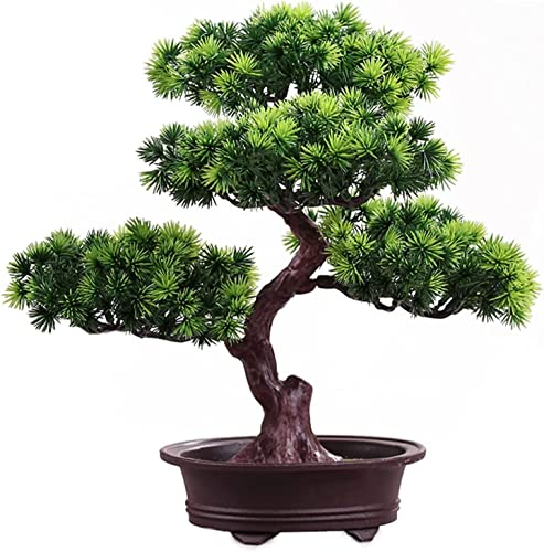 Topfkünstliche Hausanlagen Mini-künstliche Bonsai-Kiefer-Zen-künstliche Pflanzendekoration, Künstliche Zimmerpflanzen Im Topf, for Desktop-Display-Simulation, Topfpflanzen-Dekoration