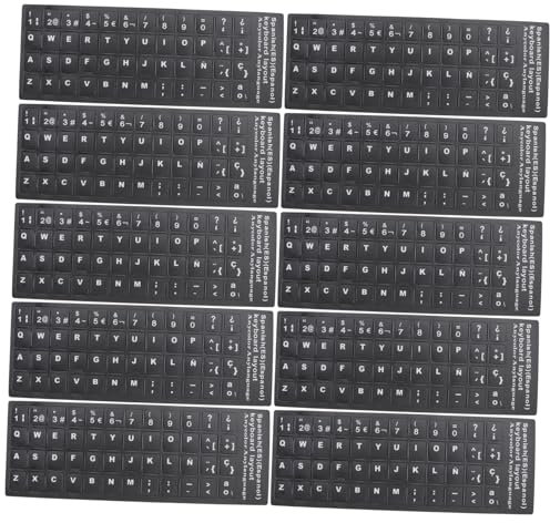 CAXUSD 10stücke Tastaturaufkleber Für Spanisches Layout Mehrsprachige Aufkleber Einfachen Anpassung Ihrer Für Büro Schule Und Zuhause