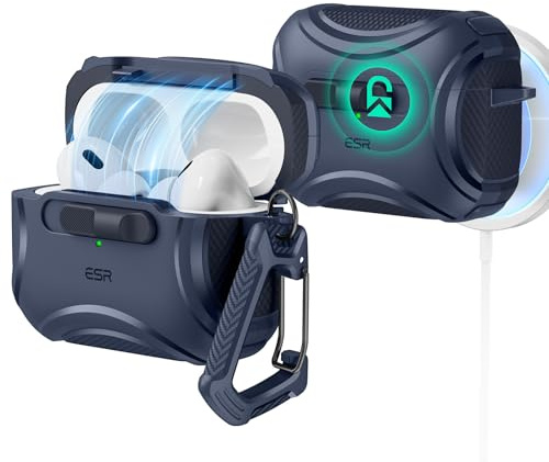 ESR Hülle für AirPods Pro 2, MagSafe kompatibel, Sicherer Verschluss
