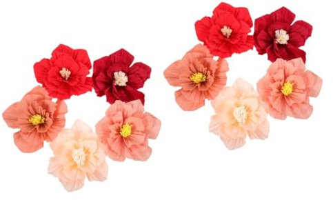 VILLCASE 10 Stk Faltenblume hochzeitsdeko künstliche blüten fantast Blumendekorationen Papierblumen-Anhänger Papierblumen für Zuhause Papierblumen selber machen Haushalt schmücken Wandblume