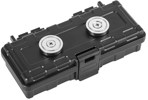 XIHIRCD Portallaves Magnético Debajo del Coche, 15x7cm Soporte Magnético para Llaves Ocultar Una Llave Magnetic Key Holder Oculto a Prueba de Agua Caja para Llaves Magnética para Viajes al Aire Libre