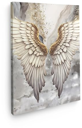 Engelsflügel Flügel Wandbild Leinwandbild abstrakt Kunstdruck XL Wanddeko Engel Größe 60x90x2cm