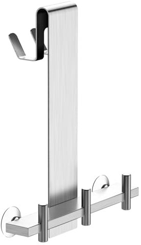 Kegii Duschhaken Handtuchhalter Dusche Glaswand Handtuchhaken Ohne Bohren Edelstahl Haken für Duschwand Silber