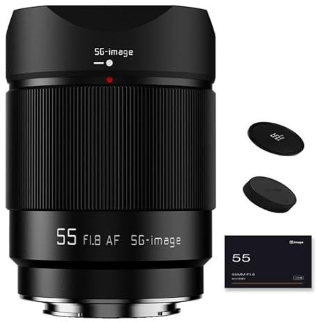 SGimage AF 55mm F1.8 Objektiv Vollformat-Porträtobjektiv mit großer Blende und STM-Motor für E-Mount-Kameras wie A7 III, A7R, A7C und mehr | Leichtgewicht 365g