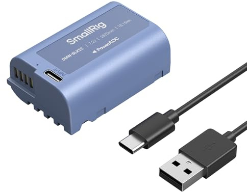 SMALLRIG for DMW-BLK22 Battery 2520mAh USB-C Replacement for Panasonic LUMIX GH5 / S5, 2.5H Full Charged Battery for Panasonic LUMIX GH5 II, S5 II, GH7, GH6, S9, S9 II, S5 IIX - 4906