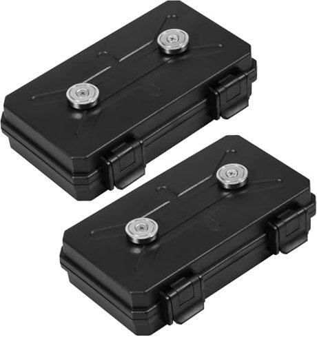 Schlüssel Magnetbox 18 x 9,5 x 4,5 cm Innen 100 Pfund Magnet 3 cm Wasserdicht Verschleißfest Gute Abdichtung Magnetische Aufbewahrungsbox Schlüsselversteck für Draußen Magnetbox für Schlüssel (2Pcs)
