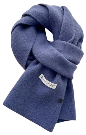 BIANRUN Halstuch Damen Wollschal Für Frauen - Frauen Im Winter Warm Gestrickt-Blau