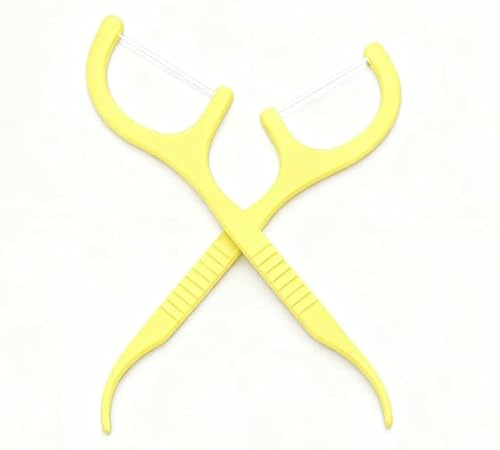 Dental Floss,Filo interdentale,Bastoncini per i denti,filo interdentale con design a Y(limone)