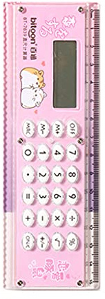 Règle pour calculatrice intelligente avec écran LED transparent à 8 chiffres, bouton sensible, 1 pile (incluse)