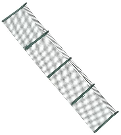 Healeved Clôture Miniature Verte 4 Sections pour Micro-Paysage Accessoires DIY de Modélisme Architectural Balustrades de Jardin Miniatures pour Maquettes et Scènes Ferroviaires