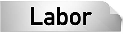 Türschilder24 Folienschild Türschild • Labor • PVC Hinweisschild • 160 x 40 mm Silber • selbstklebend • Kratzfester Druck • UV Beständig