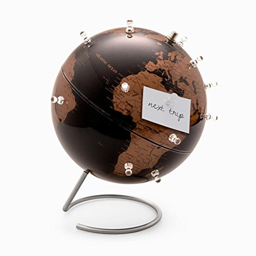 Balvi Mappamondo Antique Globe Colore nero Magnetico 12 magneti Metallo