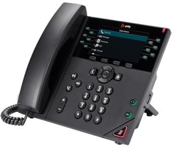 Poly (Plantronics + Polycom) Poly - VVX 450 Business IP Phone (Polycom) - 12-Line, Color IP Desk Phone with Handset - POE - 4.3' Color LCD Display