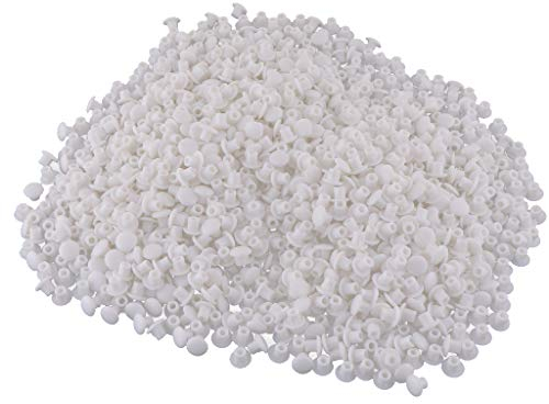 F Fityle 1000 Pièces Cache Vis Blanc, Cache Trou Meuble, Cache Trou Mur, Cache Trou - Robe Charnière Trou Couvercle Cap 5MM, Blanc A