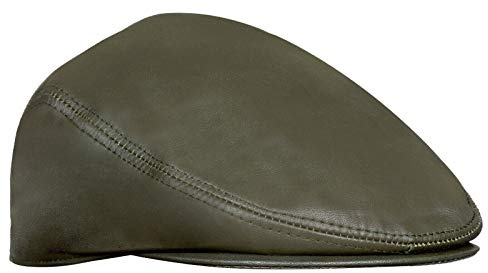Infinity Leather Echtes Aus Leder Ivy Barett Zeitungsjunge Gatsby Golf Cabbie Schiebermütze