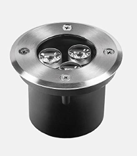 Lampo Faretto LED 12V Da Incasso Pavimento Carrabile Calpestabile in alluminio e acciaio inox Per Esterno - 3W, 4000°K LUCE NEUTRA