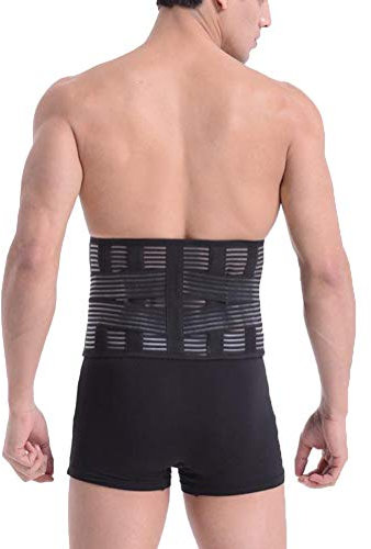DAIHAN Korsett Herren Taillenformer Schlank Bauchweggürtel Shapewear Korsett Bauch Gürtel Körper Unterwäsche Schwarz XL