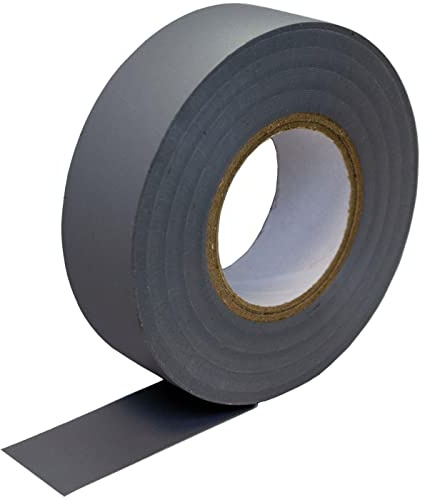 Lumonic 20 rollos Cinta aislante PVC 19mm x 20m cinta adhesiva gris Isotape I Adecuado para electricistas y aficionados I Cinta aislante en varias longitudes y colores
