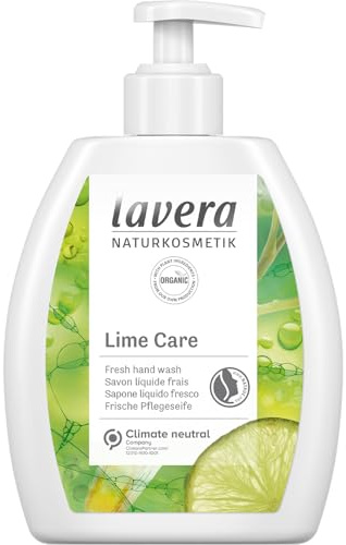 lavera Limettenpflege Handwäsche • Bio-Limette & Bio-Zitronengras • Milde Reinigung • Vegan • Hautneutral pH • 250 ml