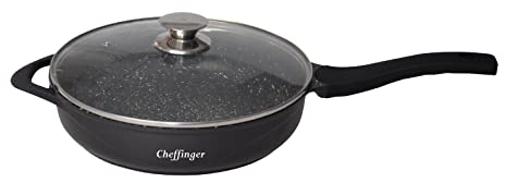 Grillpanna gjuten aluminium Ø 28 cm steakpanna fiskpanna stekpanna stek INDUKTION