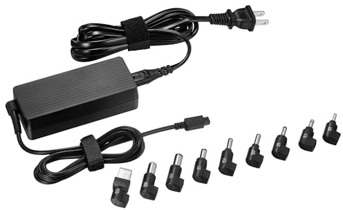 Insignia 65W Universal Laptop Charger Replacement Adapter 10 ft. Cable for Dell HP Acer Asus HP Dell Lenovo IBM Notebook Ultrabook Chromebook Surge Protection Power Supply