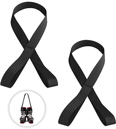 2 Pezzi Cinghia Porta Scarponi da Sci, Regolabile Cinghie Porta Sci Porta Sci da Spalla per Il Trasporto di Accessori da Sci per Adulti Ragazzi attività all'Aperto Invernali