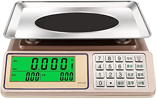 Bilancia da cucina, Bilance da cucina, Bilancia elettronica, scala di calcolo del prezzo commerciale 30 kg, adatta for cucina commerciale e bilancia da banco for uso domestico