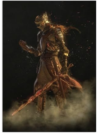 Displate Metallposter Dark Souls - Lordran - The Fire Fades Plakat - Wandbilder Moderne Bilder Wohnzimmer Deko Schlafzimmer - Geschenk - Wanddeko Metall Poster 32 cm x 45 cm