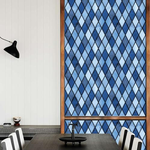 BBTISG 2 Stück Fensterfolie Buntglas Fensterfolie, 45 x 100cm 3D Bunt Sichtschutzfolie für Badezimmer, Duschtürverkleidungen (Stil 2)