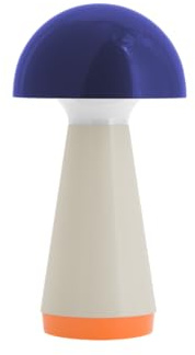 Remember Tischleuchte Bobbi blue, H 18 cm, Ø 9.5 cm Kunststoff – Moderne LED Tischlampe für Wohnraum, Schreibtisch oder Nachttisch, dekorative Design Leuchte