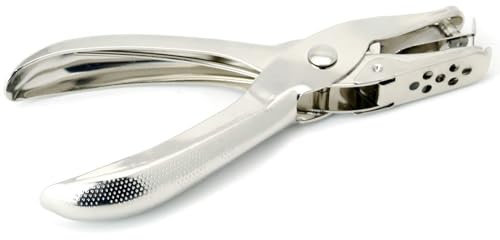 Perforatore a Pinza Singolo Foro, Bucatrice per Fare Cerchi, Perfetta da Utilizzare a Casa, in Ufficio e a Scuola (1, Cromato, 6mm)
