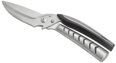 SAMFUNG Kitchen Poultry Shears, Anti-Slip Handle and Safety Lock, Poultry Scissors for Meat, Chicken, Bone, Turkey, Fish Vegetable Cutting (Stainless Steel Handle)