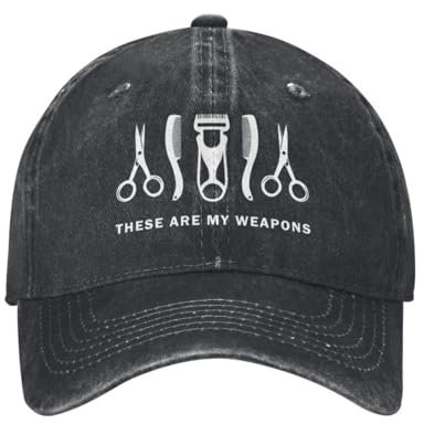 OAUMJIIL Neutrale Baseballkappe Friseur Waffe Baseballkappe Männer Frauen Baumwolle Verstellbar Barber Shop Geschenk Papa Hut Snapback Caps Mode