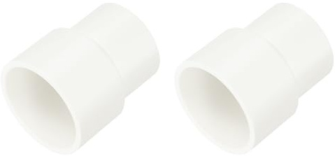 sourcing map 2 Pcs UPVC Reducer Pipe Fitting, 1-1/4x1 PVC Straight Pipe Coupling Adapter Connector for Home Sewer Plumbing Water Line, White