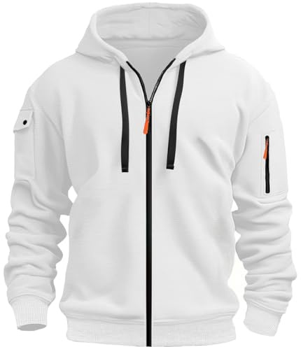 MEDUOLA Herren Kapuzenstrickjacke Sportjacke Jogging Hoodie Jungen & Männer Sweatshirt Reißverschluss Tasche Multifunktionale Strickjacke Hoodie