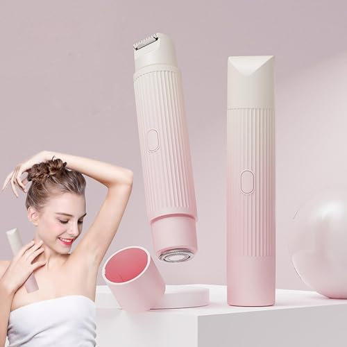 Trimmer Damen Intimrasierer FüR Frauen, 2025 Neu Epilierer Damen, Bequemer 2-In-1 Elektrischer Gesichtshaarentferner FüR Frauen - Rasierer Damen Intimbereich, FüR Scham Gesicht AchselhöHlen (Rosa)