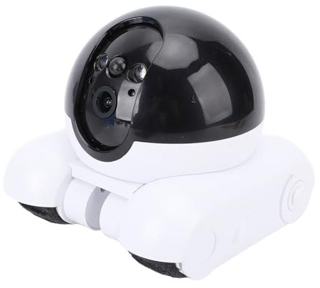 Sxhlseller Movable Pet Camera with Wheels, 1080P Dual-Lens Home Camera - App Remote Control, 2-Way Talk, Auto Tracking, WiFi Indoor Security Cam for Cats & Dogs