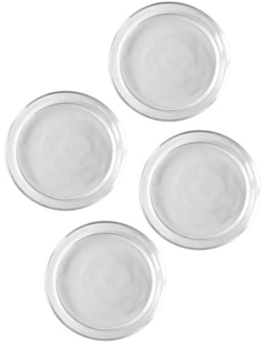 Alipis 4piezas Salsa de Condimento Cuencos de Vidrio Platos para Condimentos y Salsas Recipientes para Cocina Platos para Mojar Aperitivos Multiusos Transparentes